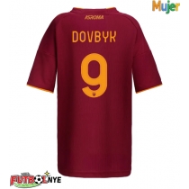Camiseta AS Roma Artem Dovbyk #9 Primera Equipación para mujer 2025-26 manga corta